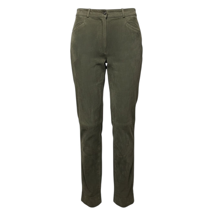 100% Suede Pants By Carlisle In Green, Size: 4