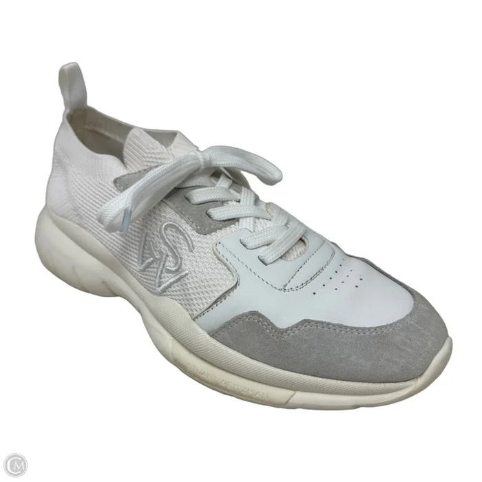 5050 Mesh Sneakers Designer By Stuart Weitzman In White, Size: 8