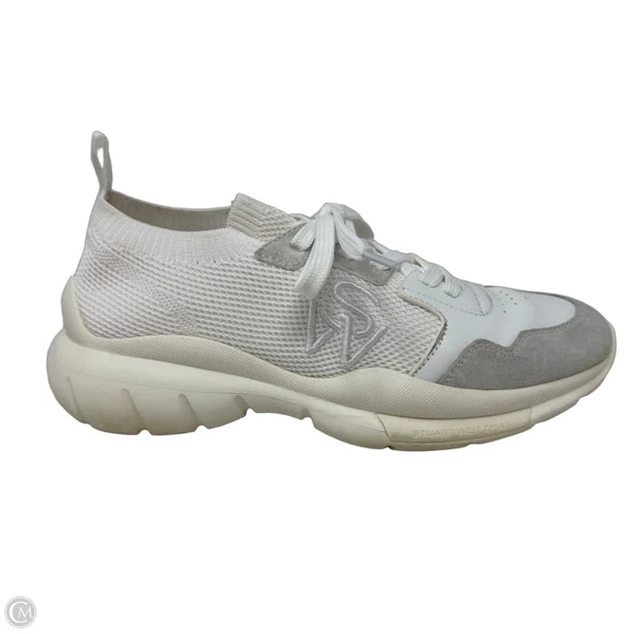 5050 Mesh Sneakers Designer By Stuart Weitzman In White, Size: 8