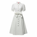 Alexandra Button Front Shirt Dress By LTD In White, Size: 2