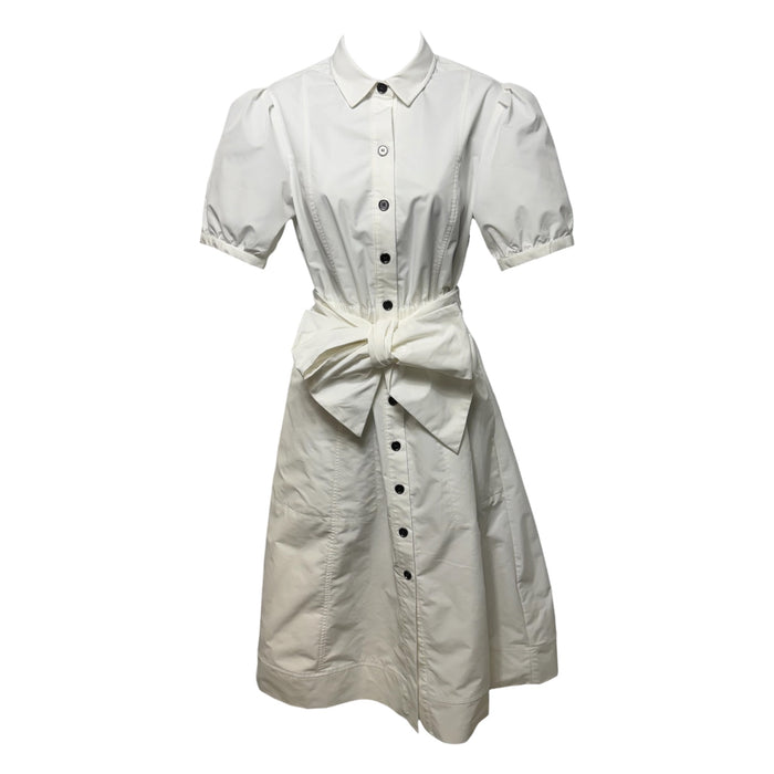 Alexandra Button Front Shirt Dress By LTD In White, Size: 2