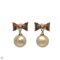 All Wrapped Up In Pearls Bow Drop Earrings Designer By Kate Spade
