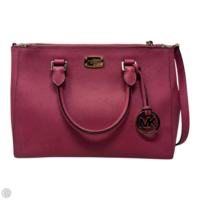 AS IS Handbag Leather By Michael By Michael Kors, Size: Medium