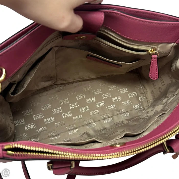 AS IS Handbag Leather By Michael By Michael Kors, Size: Medium