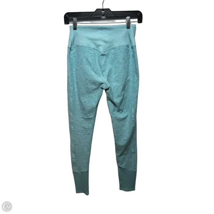 Athletic Leggings By Alo In Aqua, Size: M
