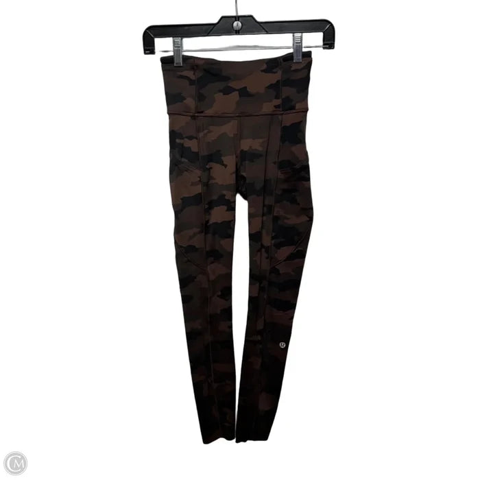 Athletic Leggings By Lululemon In Camouflage Print, Size: 2
