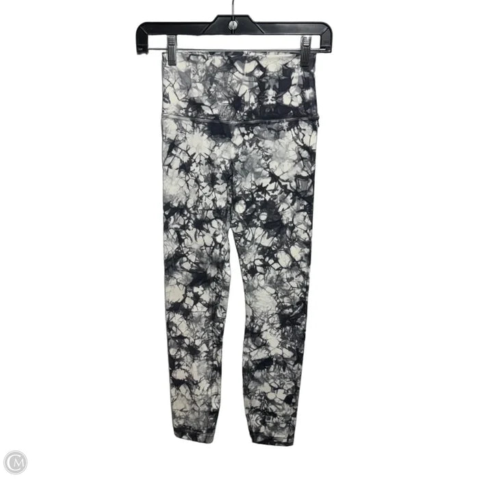 Athletic Leggings By Lululemon In Cream & Grey, Size: 2