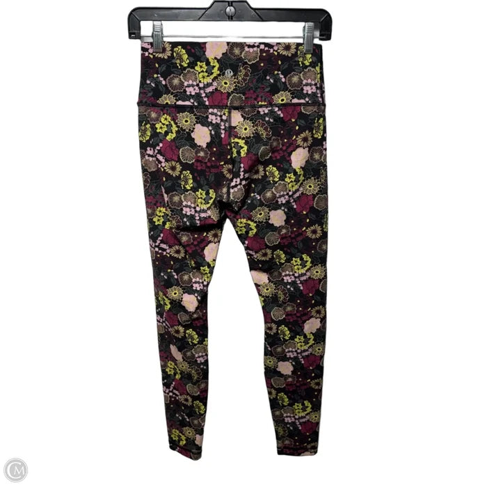 Athletic Leggings By Lululemon In Floral Print, Size: 6