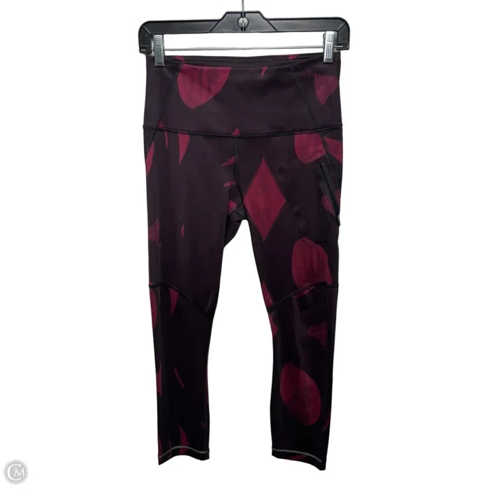 Athletic Leggings By Lululemon In Maroon, Size: 4