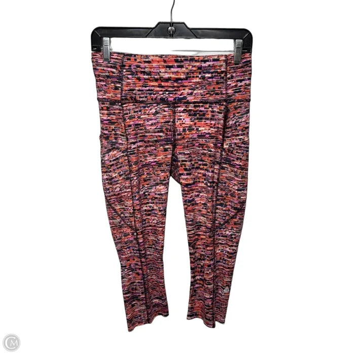 Athletic Leggings Capris By Lululemon In Multi-colored, Size: 8