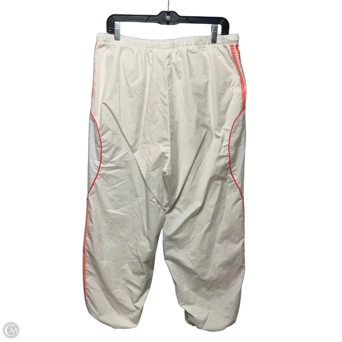Athletic Pants By Adidas In Cream & Orange, Size: L