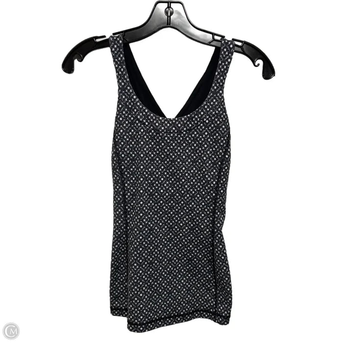 Athletic Tank Top By Lululemon In Black & White, Size: 6