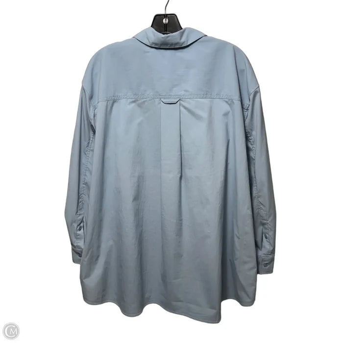 Athletic Top Long Sleeve Collar By Athleta In Blue, Size: Xl