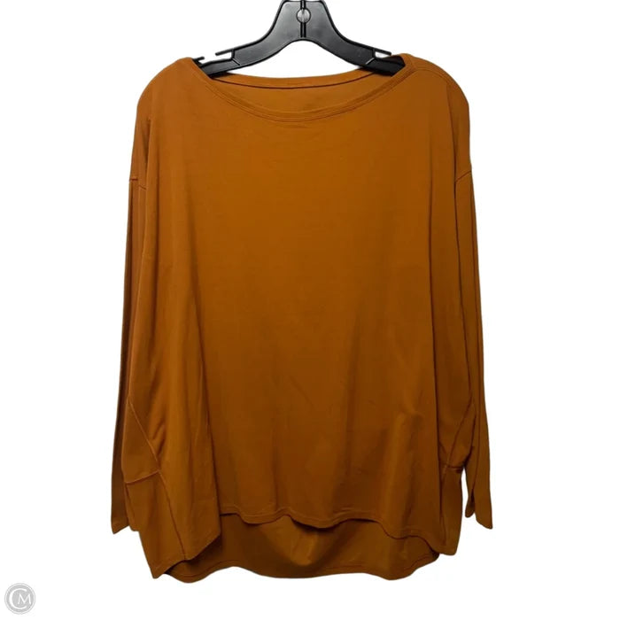 Athletic Top Long Sleeve Crewneck By Lululemon In Orange, Size: Xl (estimated)