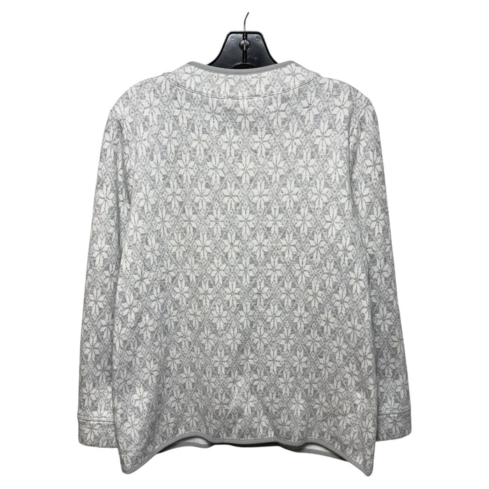 Athletic Top Long Sleeve Crewneck By Talbots In Grey & White, Size: M