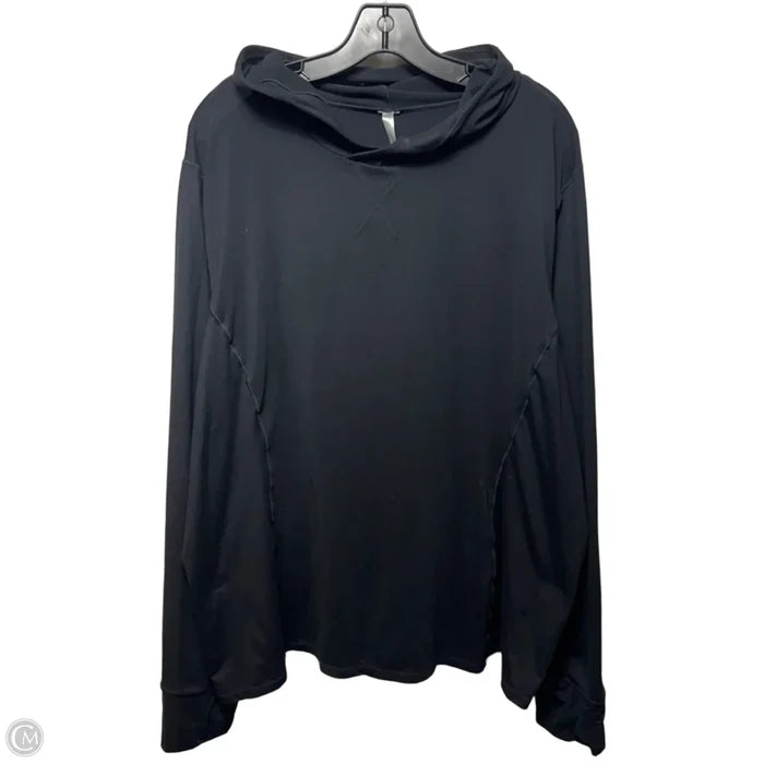 Athletic Top Long Sleeve Hoodie By Fabletics In Black, Size: 3x