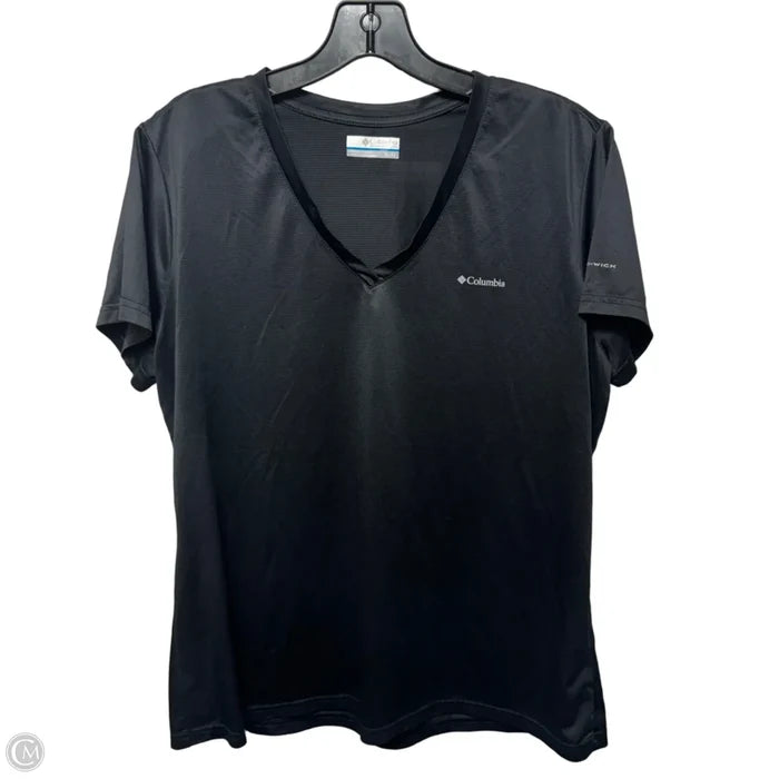 Athletic Top Short Sleeve By Columbia In Black, Size: Xl