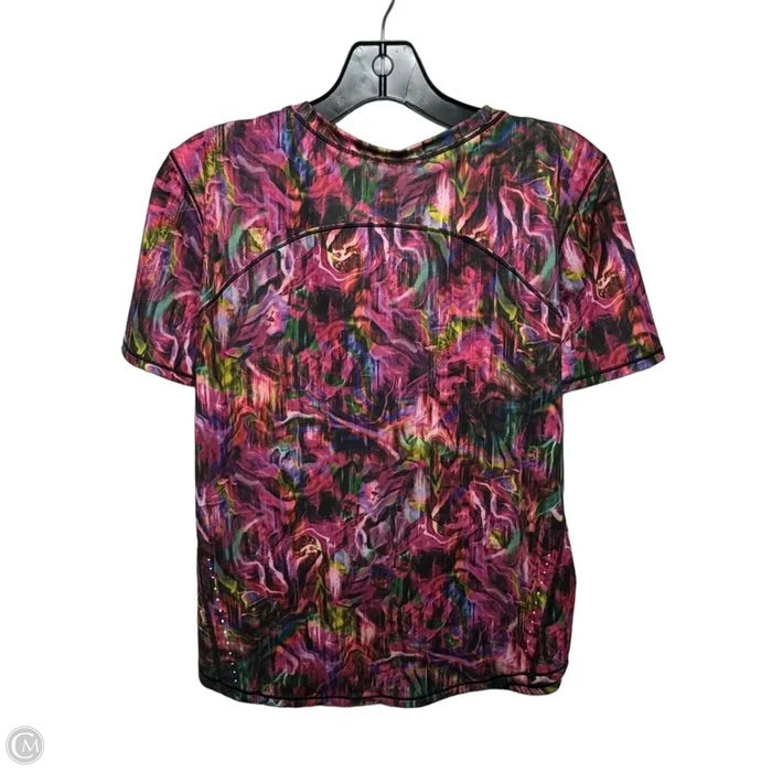 Athletic Top Short Sleeve By Lululemon In Multi-colored, Size: 8