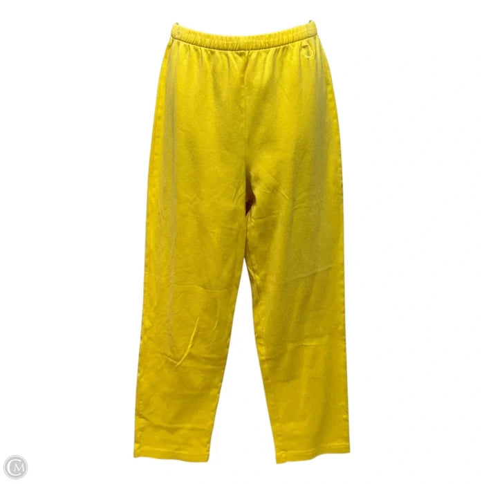 Athletic Tracksuit Set 2pc By St John Sport In Black & Yellow, Size: S