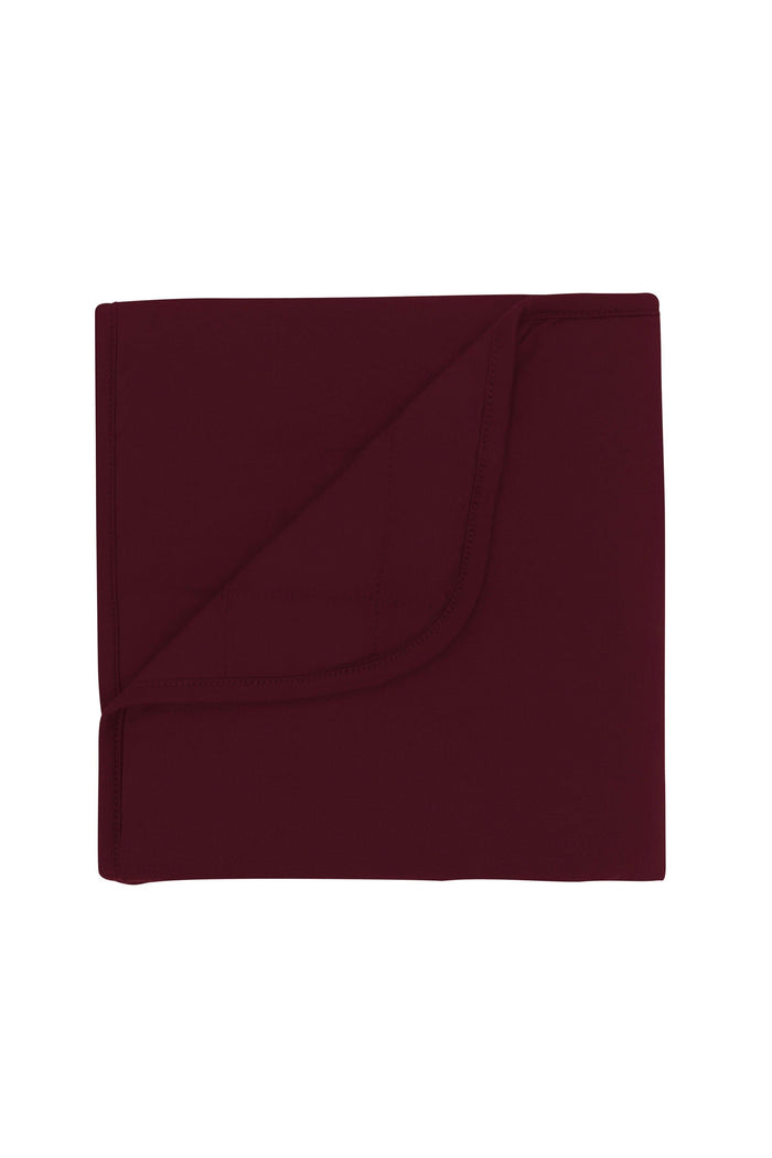 Red Baby Blanket in Burgundy