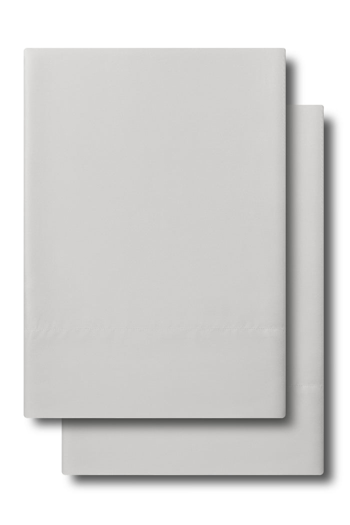 Product phot of the Bamboo Sateen Pillowcase Set in Dove Gray on a white surface
