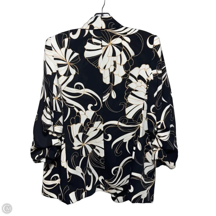 Blazer By Chicos In Floral Print, Size: 6