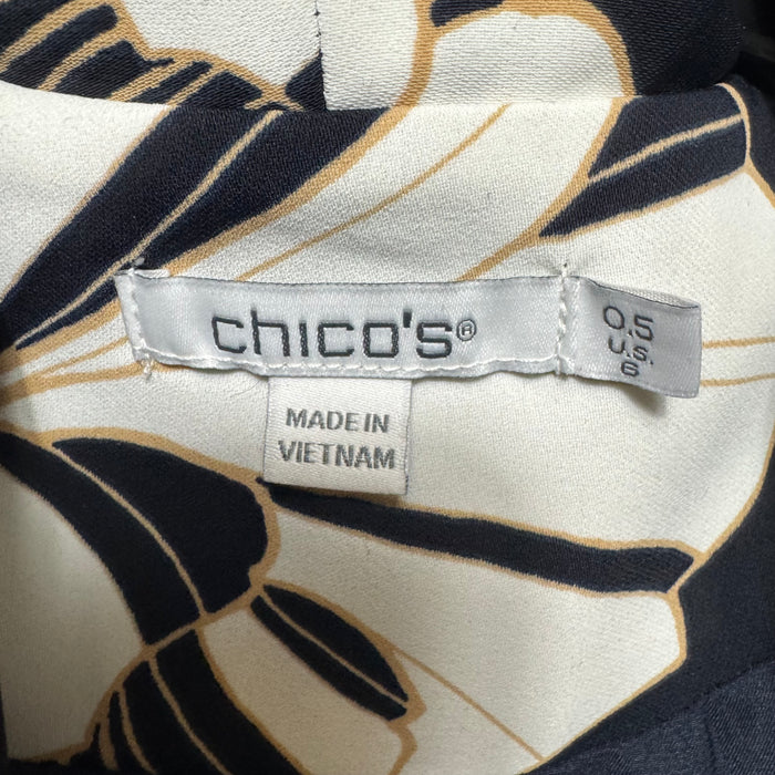 Blazer By Chicos In Floral Print, Size: 6