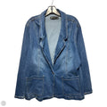 Blazer Jacket Denim By New York And Co In Blue Denim, Size: Xxl
