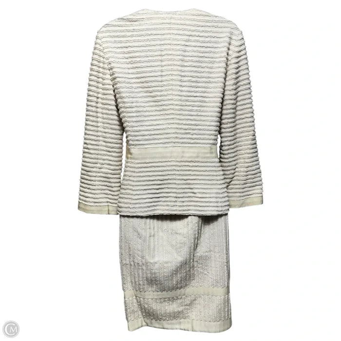 Blazer & Skirt 2 Piece Set By Rena Lange In Cream, Size: 6