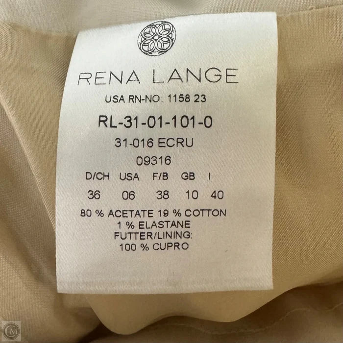 Blazer & Skirt 2 Piece Set By Rena Lange In Cream, Size: 6