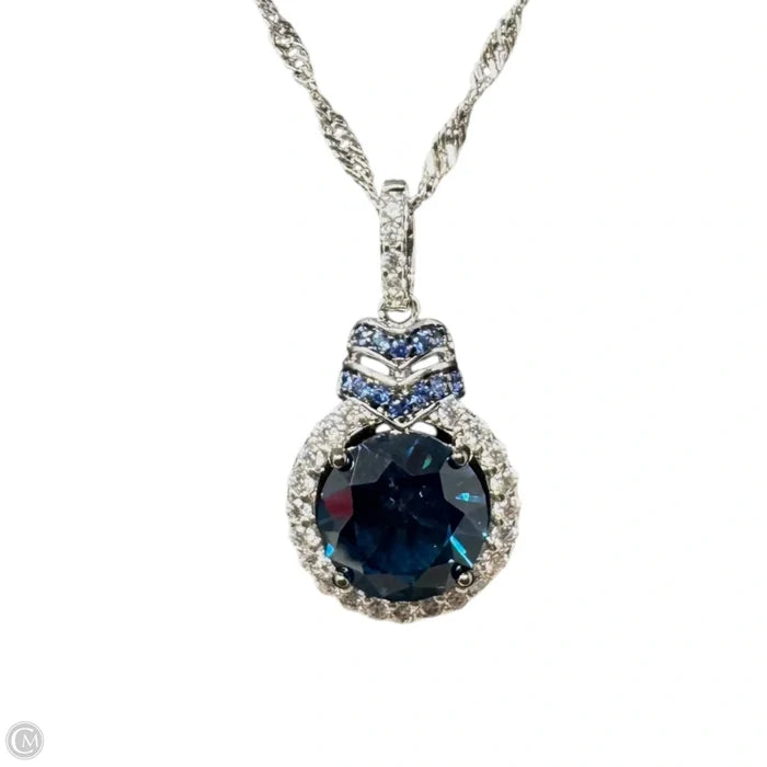 Blue Stone Pendant Necklace