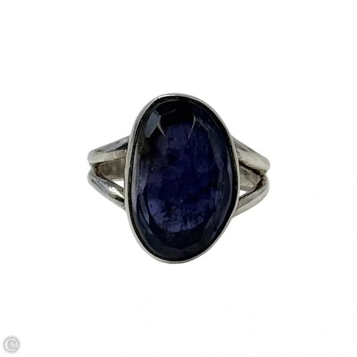 Blue Stone Ring Sterling Silver, Size: 5