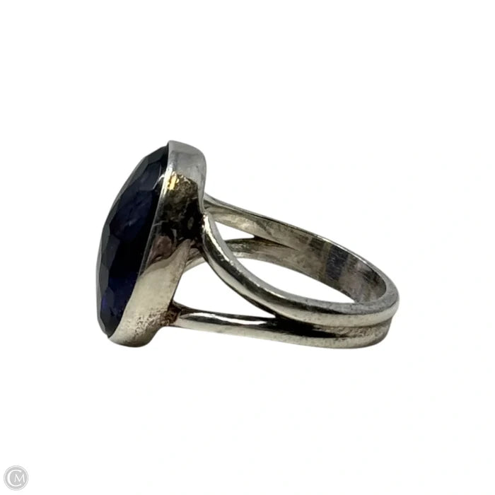 Blue Stone Ring Sterling Silver, Size: 5
