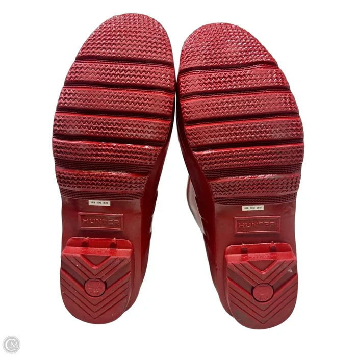 Boots Rain By Hunter In Red, Size: 10