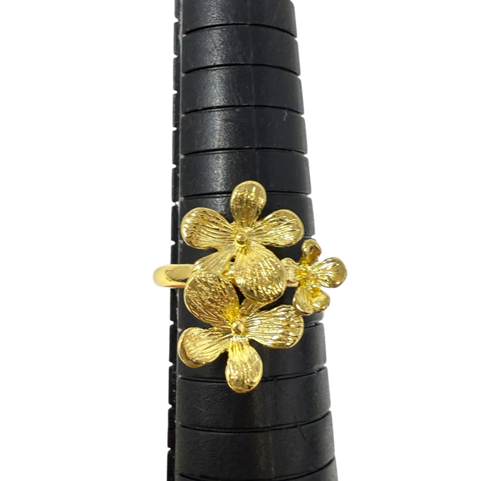 Bronze Flower Ring By Dyadema Italy, Size: 7.5