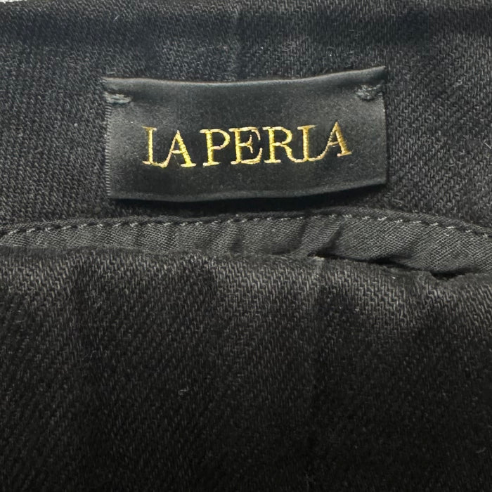 Butterfly Skinny Pants Leggings By La Perla In Black, Size: 8 (44)