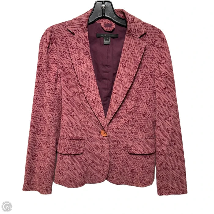 Corduroy Blazer Luxury Designer By Marc Jacobs In Pink & Red, Size: 4
