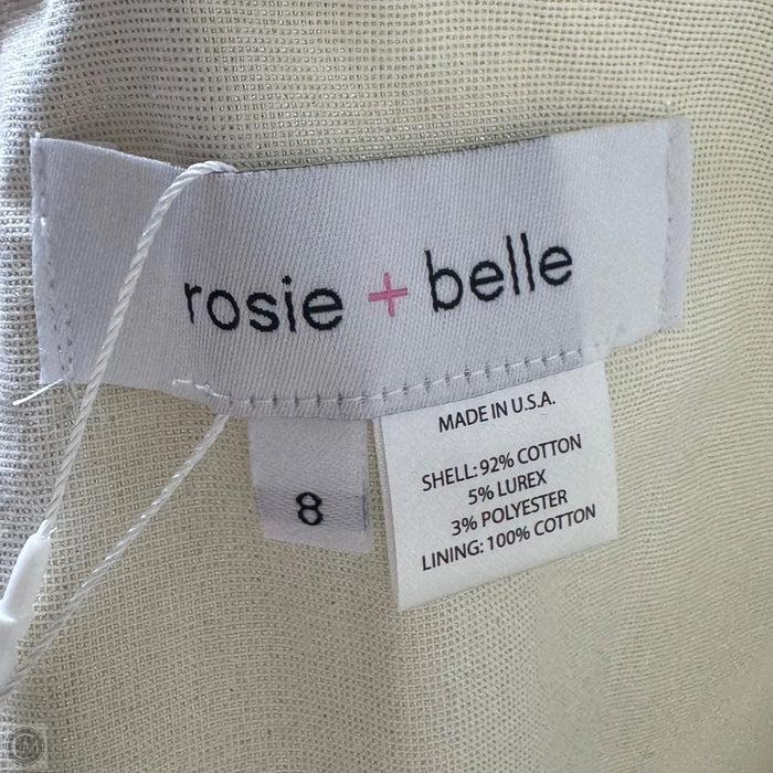 Crisscross Halter Fit & Flare Cocktail Dress By Rosie + Belle In Metallic Gold, Size: 8