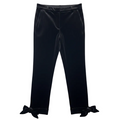 Crushed Velvet Bow Pants Dress By River Island In Black, Size: 8