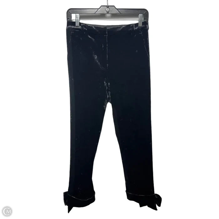 Crushed Velvet Bow Pants Dress By River Island In Black, Size: 8