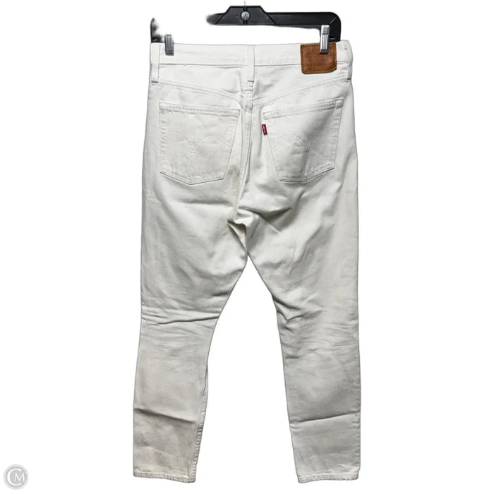 Distressed Jeans Skinny By Levis In White, Size: 4