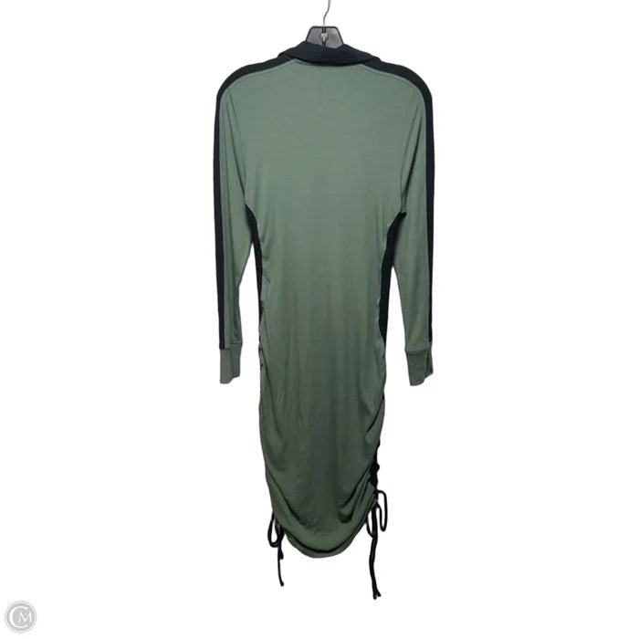 Dress Casual Midi By Daily Practices By Anthropologie In Green and Black, Size: L