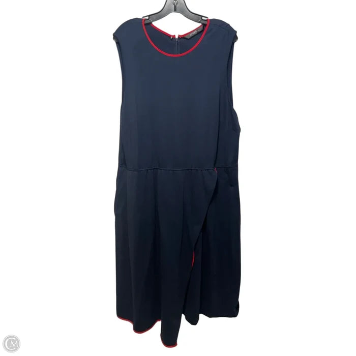 Dress Casual Midi By Eshakti In Navy, Size: 2x