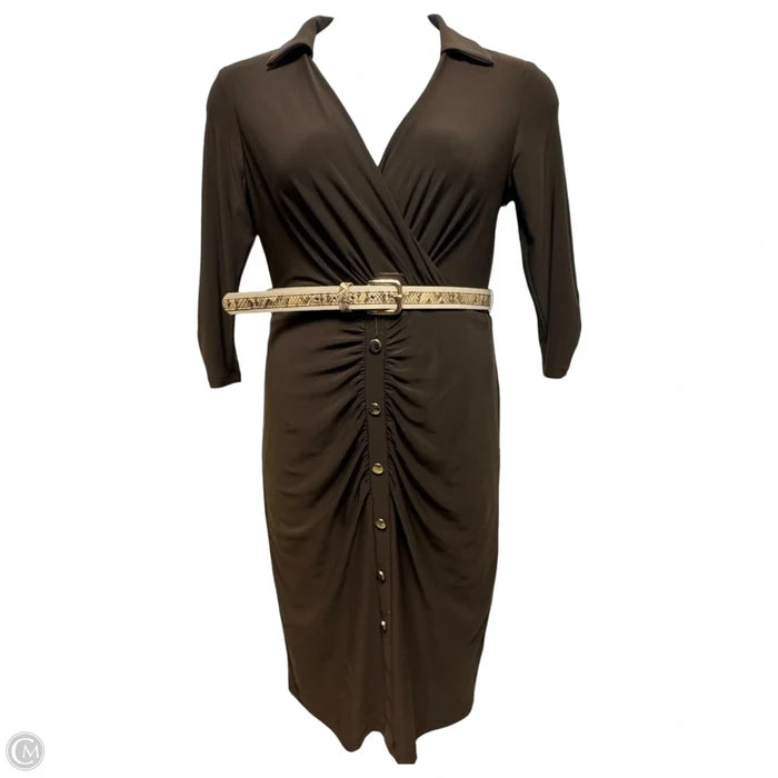 Dress Casual Midi By Joseph Ribkoff In Brown, Size: 10