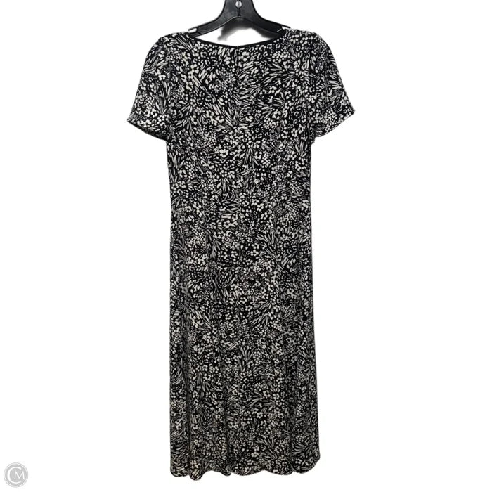 Dress Casual Midi By Talbots In Black & Cream, Size: 2
