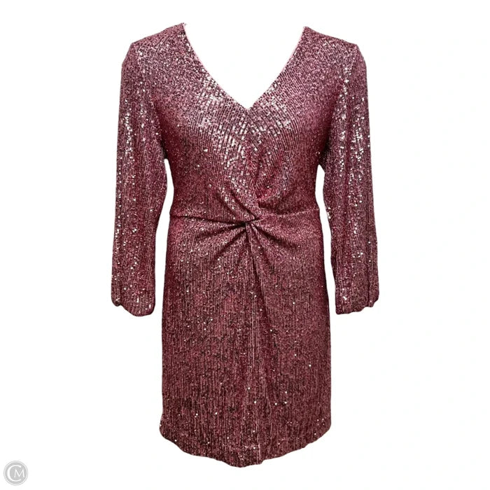 Estrella Sequin Dress Designer By Lilly Pulitzer In Conch Shell Pink Treasure Box Sequin, Size: 12