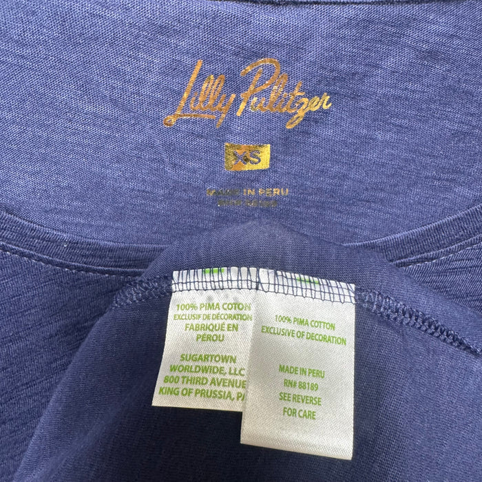 Etta Scoop-Neck Top Designer By Lilly Pulitzer In True Navy, Size: XS