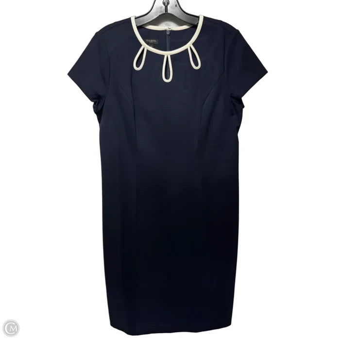 Eyelet Dress Casual Midi By Talbots In Navy, Size: 8p