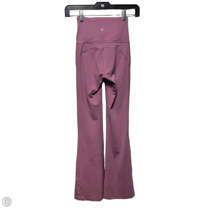 Flared Athletic Leggings By Lululemon In Pink, Size: 0