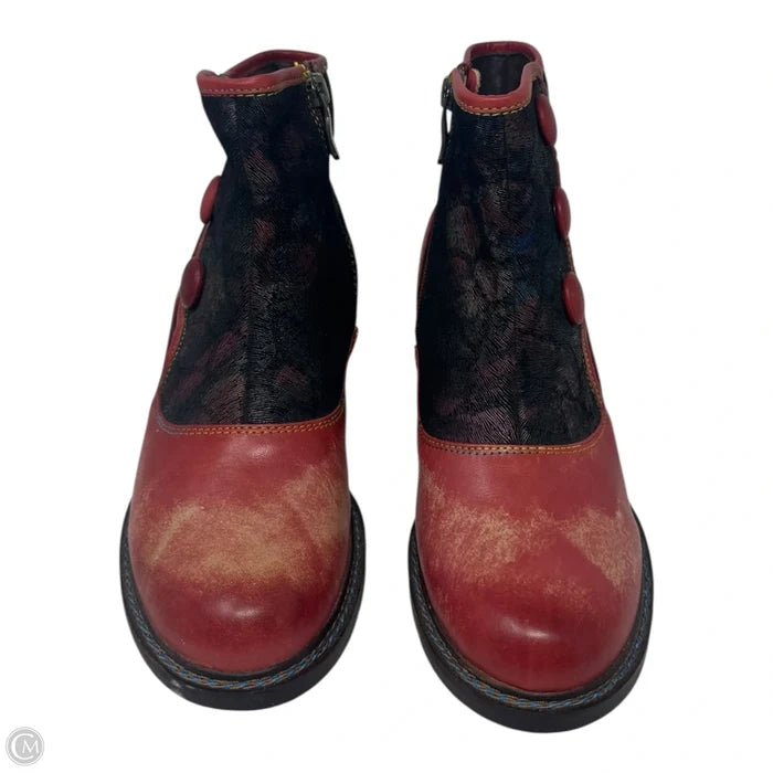 Gabory Boots Ankle Heels By Spring Step In Red, Size: 7